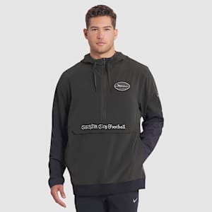 New York Jets Rivalries Collection Sideline Anorak Men's Nike NFL 1/2-Zip Hooded Jacket