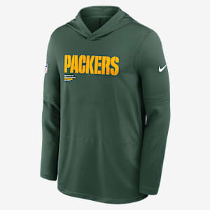 Green Bay Packers Pure Fury Sideline Men's Nike Dri-FIT NFL Long-Sleeve Hooded Top