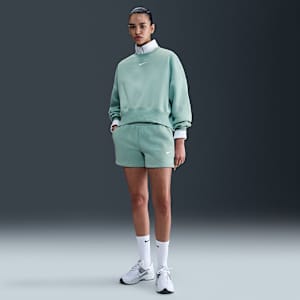 Shorts de tiro medio de 10 cm para mujer Nike Sportswear Phoenix Fleece