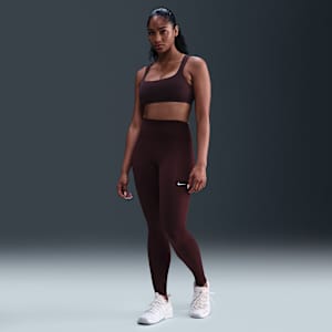 Nike One Leggings in voller Länge mit nahtloser Vorderseite und hohem Bund (Damen)
