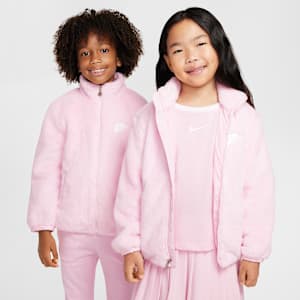 Chamarra de piel sintética para niños talla pequeña Nike