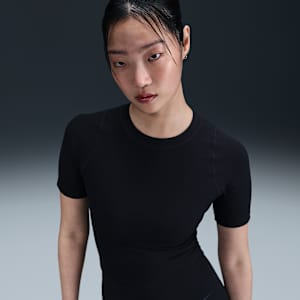 Nike Zenvy Rib Dri-FIT rövid ujjú női felső