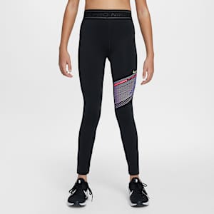 Nike Pro Girls' Dri-FIT Mid-Rise Leggings
