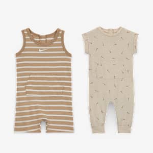 Conjunto de enterito de manga corta y de tirantes para bebé (paquete de 2) Nike Essentials