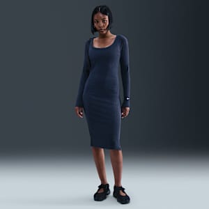 Nike Sportswear Chill Knit Women's Tight Long-Sleeve Midi Mini-Rib Dress