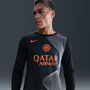 Haut de football à manches longues avant-match Nike Dri-FIT Total 90 Inter Milan Academy Pro Third pour homme