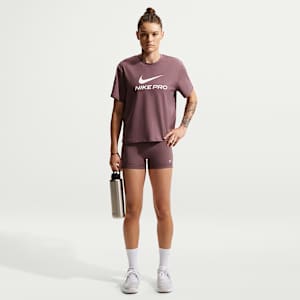 Dámské 8cm cyklistické kraťasy Nike Pro se středně vysokým pasem