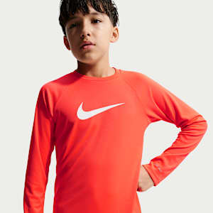 Playera de manga larga Dri-FIT UV para niño talla grande Nike Swim Hydroguard Essential