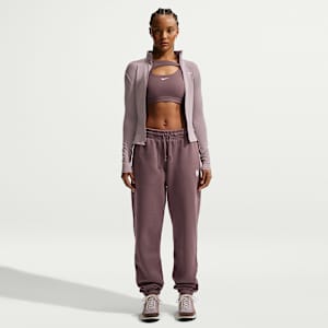 Nike Sportswear Phoenix Fleece oversized damesbroek met hoge taille en print