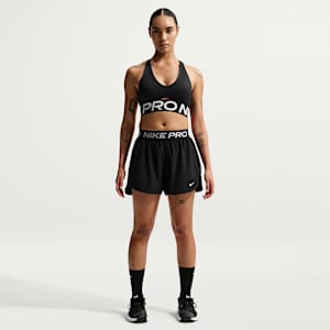 Nike Pro Women's Dri-FIT Mid-Rise Brief-Lined 3" Woven Shorts