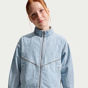 Nike Sportswear Collection Windrunner denimjakke til store barn