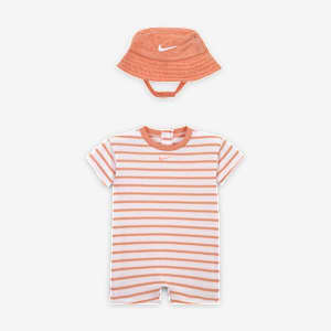 Nike Baby Short Sleeve Romper with Bucket Hat