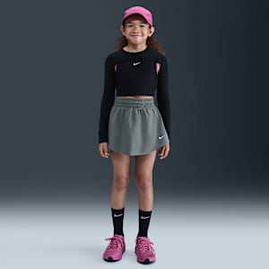 Skort Dri-FIT de tiro alto para niña talla grande Nike One
