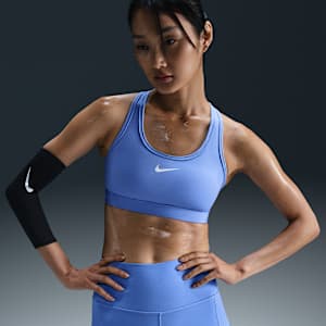 나이키 스우시 미디엄 서포트 여성 패드 스포츠 브라