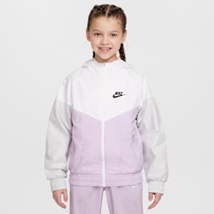 Chamarra Repel con gorro para niños talla grande Nike Sportswear Windrunner