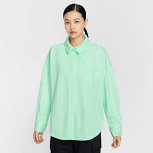 Nike Sportswear Women's Oversized Jacquard Striped Button-Down Shirt