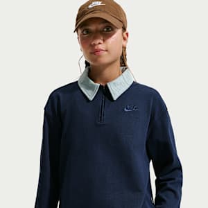 Nike Sportswear Collection Big Kids' (Girls') Long-Sleeve Polo Top