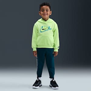 Conjunto de 2 piezas de sudadera con gorro de tejido Fleece ligero infantil Nike Glow With Me