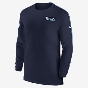 Playera de manga larga Nike Dri-FIT de la NFL Nike para hombre Tennessee Titans Sideline Coach
