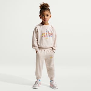 Nike E1D1 Toddler French Terry 2-Piece Graphic Crew Set