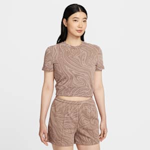 Nike Sportswear Chill Terry Women's Short-Sleeve French Terry Printed Top