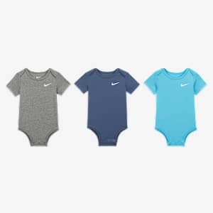 Nike Baby (0–9M) Swoosh Bodysuits (3-Pack)