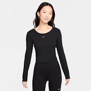 Nike Sportswear Chill Knit Women's Tight Scoop-Back Long-Sleeve Mini-Rib Top