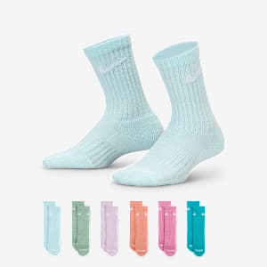 Nike Dri-FIT Performance Basics Younger Kids' Crew Socks (6 Pairs)