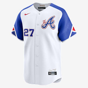 Jersey Nike Dri-FIT ADV de la MLB Limited para hombre Austin Riley Atlanta Braves City Connect