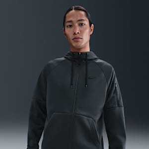เสื้อมีฮู้ดฟิตเนสซิปยาวผู้ชาย Nike Therma-FIT