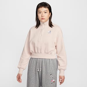 나이키 스포츠웨어 여성 오버사이즈 쿼터집 크롭 스웻셔츠