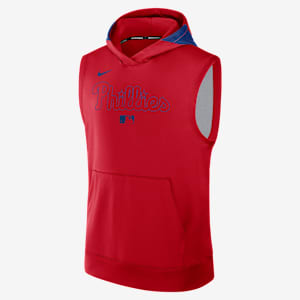 Sudadera con gorro sin cierre ni mangas Nike Dri-FIT de la MLB para hombre Philadelphia Phillies Authentic Collection