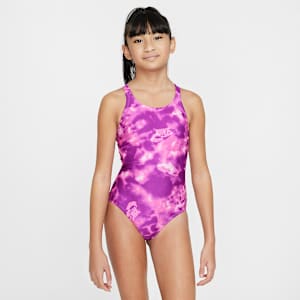 Traje de baño de una pieza con diseño Fastback Nike Swim HydraStrong para niña talla grande