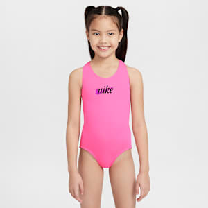 Traje de baño de una pieza con diseño de espalda en U para niñas talla grande Nike Swim