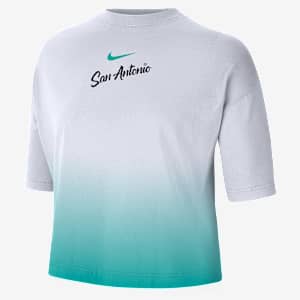 San Antonio Spurs Courtside City Edition Premium Women's Nike NBA Boxy T-Shirt