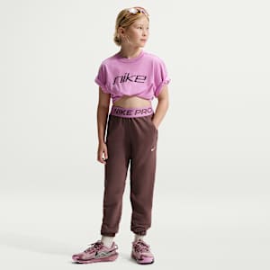 Joggers Dri-FIT para niña talla grande Nike Pro Fleece