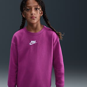 Nike Sportswear Club Fleece Big Kids' (Girls') Crew Sweatshirt