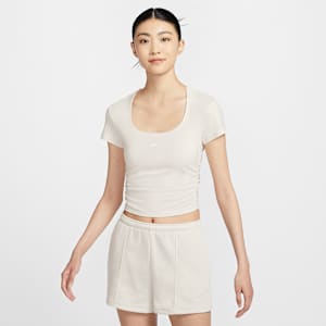 ナイキ スポーツウェア チル ニット ウィメンズ ショートスリーブ スクエアネック トップ