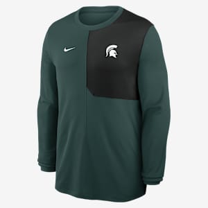 Michigan State Sideline Coach Men's Nike Dri-FIT College Long-Sleeve Top