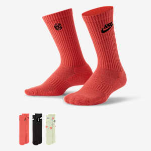 Nike Everyday Kids' Cushioned Crew Socks (3 Pairs)
