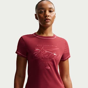 Playera slim cropped de manga corta para mujer Nike Sportswear Chill Knit