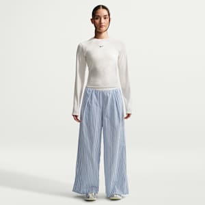 Nike Sportswear Chill Poplin Women's Loose Mid-Rise Woven Striped Trousers