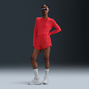 Shorts de correr Dri-FIT de tiro medio con forro de ropa interior para mujer Nike Tempo