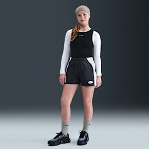 กางเกงขาสั้นแบบทอเด็กหญิง Nike Sportswear