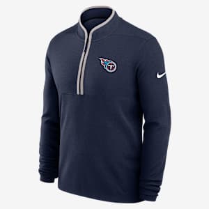 Tennessee Titans Logo Victory Men's Nike Dri-FIT NFL 1/2-Zip Long-Sleeve Top