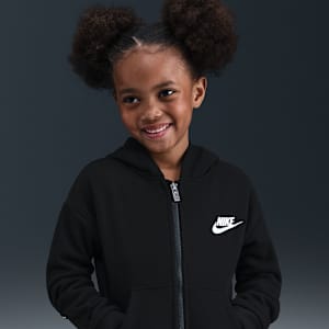 Bluza z kapturem i zamkiem na całej długości dla małych dzieci Nike Sportswear Club Fleece
