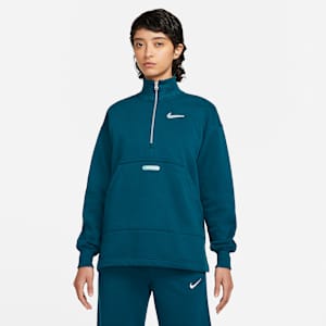 Sudadera con cierre de 1/4 de tejido Fleece para mujer Nike Sportswear Swoosh