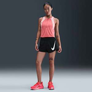 ナイキ ワン スウッシュ ウィメンズ Dri-FIT ミッドライズ ルーズ 8cm ランニングショートパンツ (インナー付き)