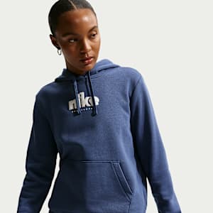 Sudadera con gorro sin cierre con estampado para mujer Nike Sportswear Club Fleece