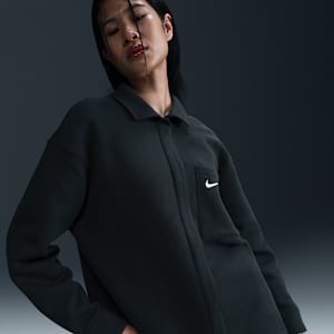 Chamarra tipo camisa oversized para mujer Nike Sportswear Phoenix Fleece